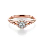 Pierścionek z różowego złota z diamentami AJPZ_075